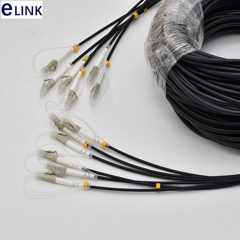 

30mtr TPU MM Fiber optic Patch cords waterproof Multimode LC SC FC 6 core patch lead FTTA armored jumper Outdoor SM DX OD=5.0mm