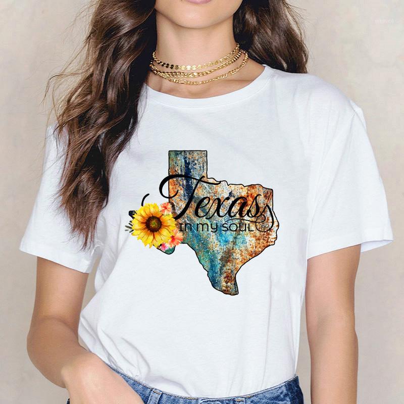 

Women' T-Shirt American Sweet Home Texas Women Vintage Graphic Tshirt Femme Summe Camisetas Mujer Tops Tees Girl Funny Lovely T Shirts1, 071572