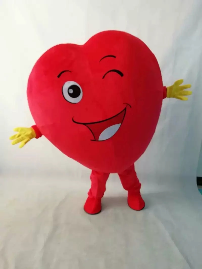 

2022 Red Heart Apparel Mascot Costume Halloween Christmas Cartoon Character Outfits Suit Advertising Leaflets Clothings Carnival Unisex Adults Outfit, As pic