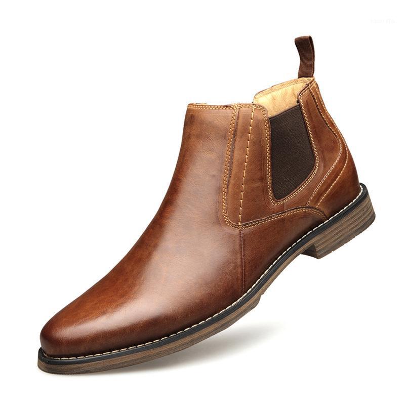 

39-46 boots men 2020 comfortable fashion boots leather #NXGB18781, Color 2
