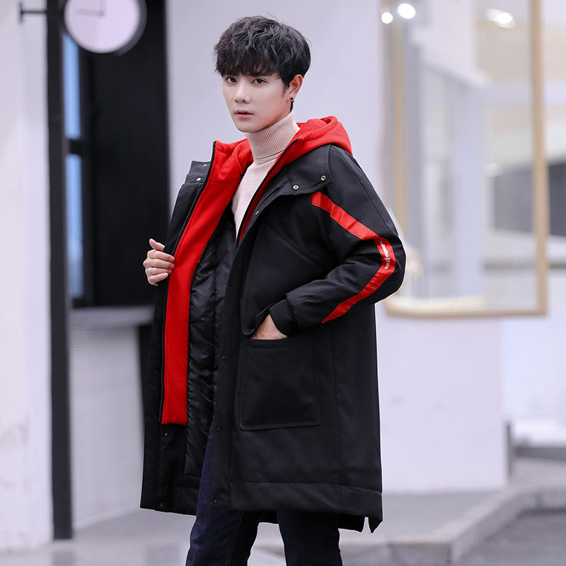 

Fashion Winter Parkas Men's Coat Thick Jacket Cotton Casual Hooded Men's Coat Clothing 2020, 556 black