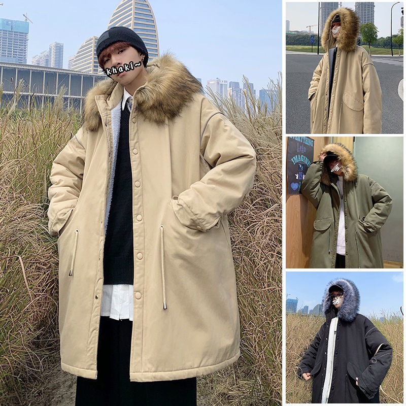 

Masculino-acolchoado 2021 New Outono Inverno Novo Emagrecimento Longo Espessamento Algodo-acolchoado Casuais Juventude RC4O, Khaki