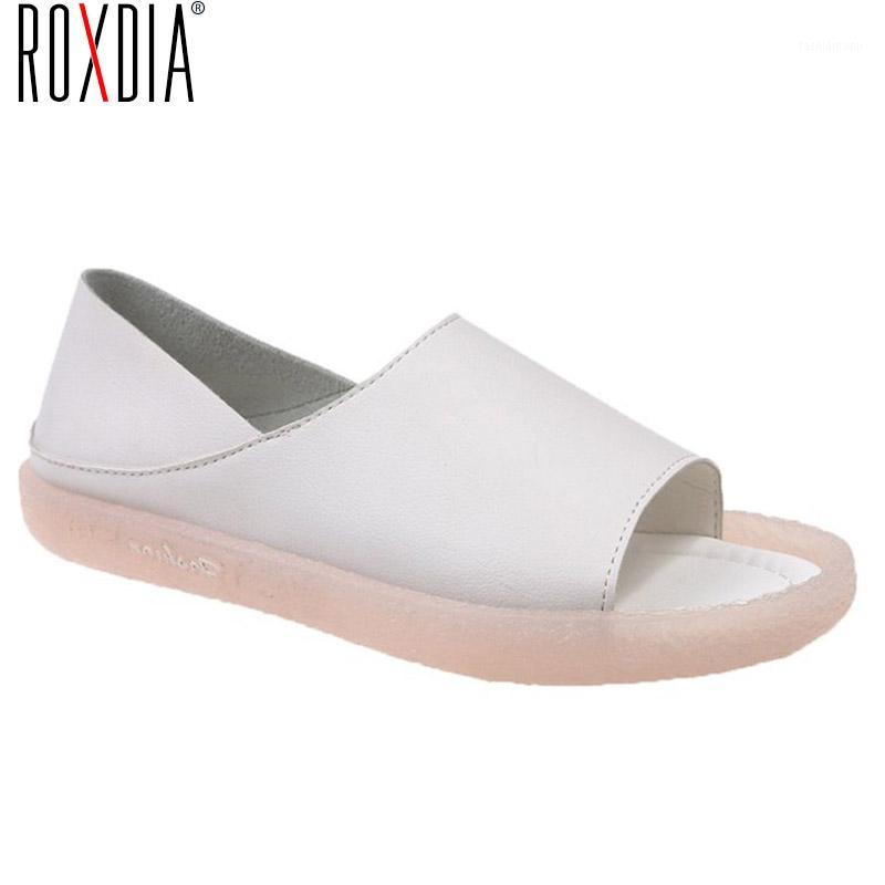 

ROXDIA Women's sandals women's shoes 2020 summer new cross bandage color matching open toe muffin heel flat bottom RXM5701, Black