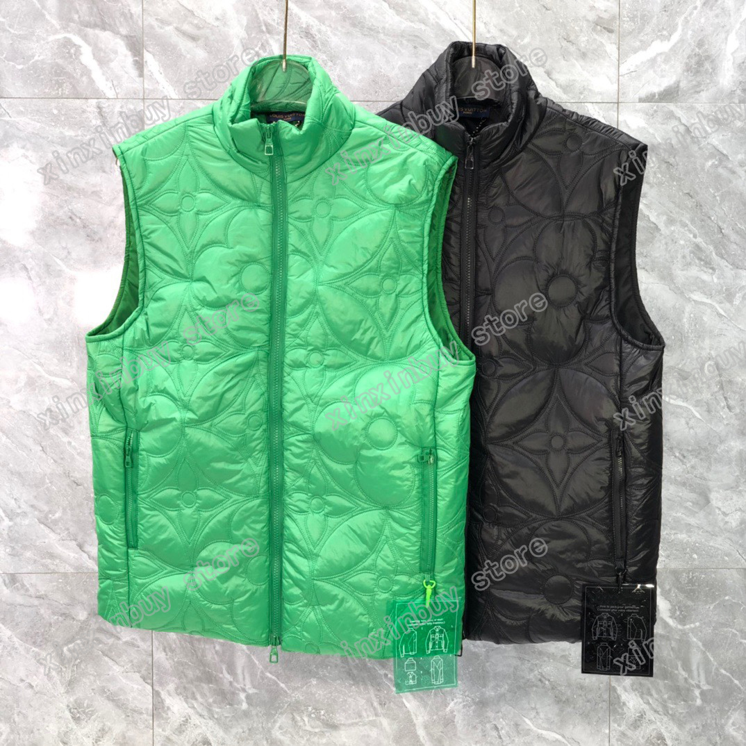 

22ss Autumn Sportwear men women designers Vests Big flower embroidery clothes Coats Outerwear Clothing black green S-2XL