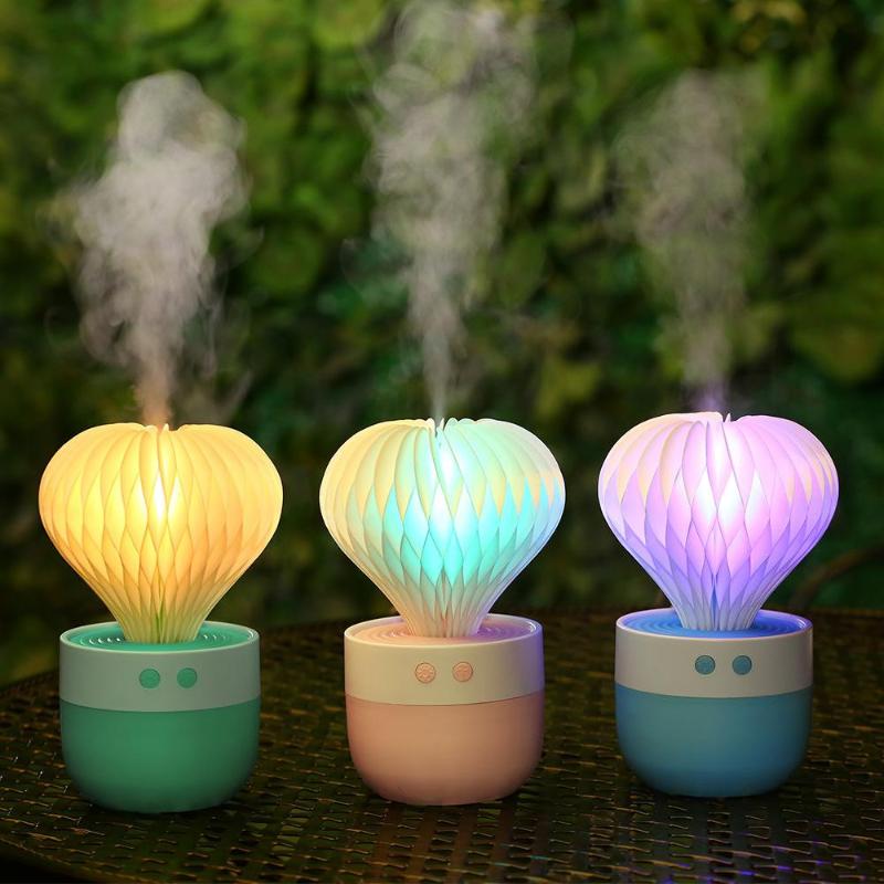 

USB Humidifier Cactus-shape Large Capacity Home Mini Desktop Air Purifier