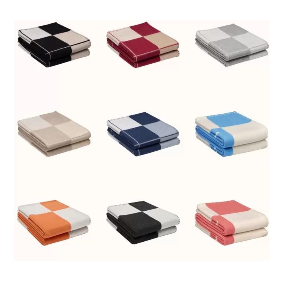 

Letter Cashmere Blanket Soft Wool Scarf Shawl Portable Warm Plaid Sofa Bed Fleece Knitted Woolen Air Conditioning Blanket Hight Quality