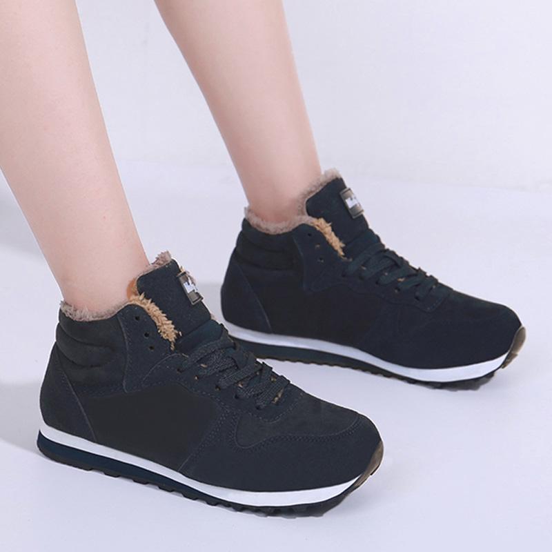 

Snow Boots Fashion Women Ankle Boots New Design women&s Western Women Winter Female Lace Up Shoes Winter1, Black