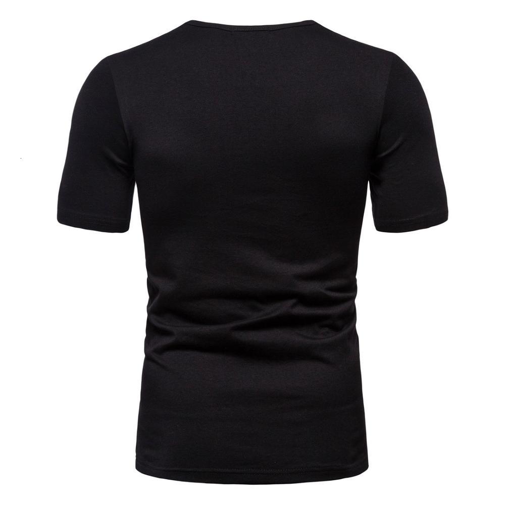 

2021 New Man t Shirts Cotton O-neck T-shirt Male Short Sleeve Tshirt Bqil, Black