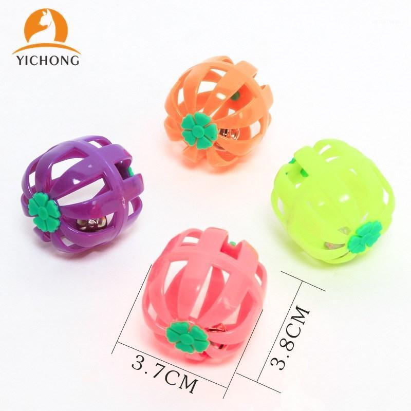 

YICHONG Cat Toys Bell Colourful Cat Ball Toy With Jingle Bell Inside Kitten Toys Pet Balls Cats Chase Rattle Toy YC0241