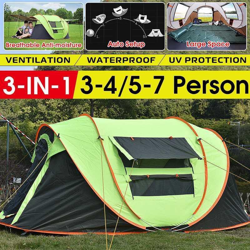 

Portable Automatic Setup Tent Durable Outdoor Camping Tent UV Protection Moisture Proof Waterproof Quick-opening Green1