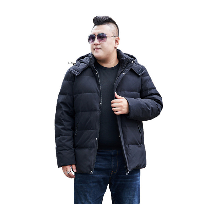 

Big -12xl 13xl with Hood Warm Fashion Street Loose Short Male Winter Jacket 2020 7a1q, Dark blue