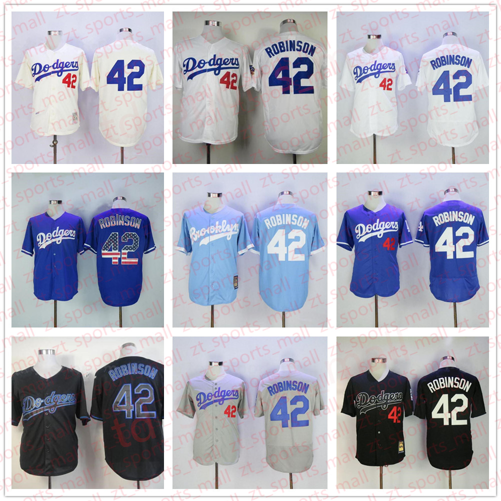 

Top 1955 Vintage Baseball 42 Jackie Robinson Retro Jersey Team Cool Base Blue White Grey Beige Black All Stitched Retire Cooperstown, As shown in illustration