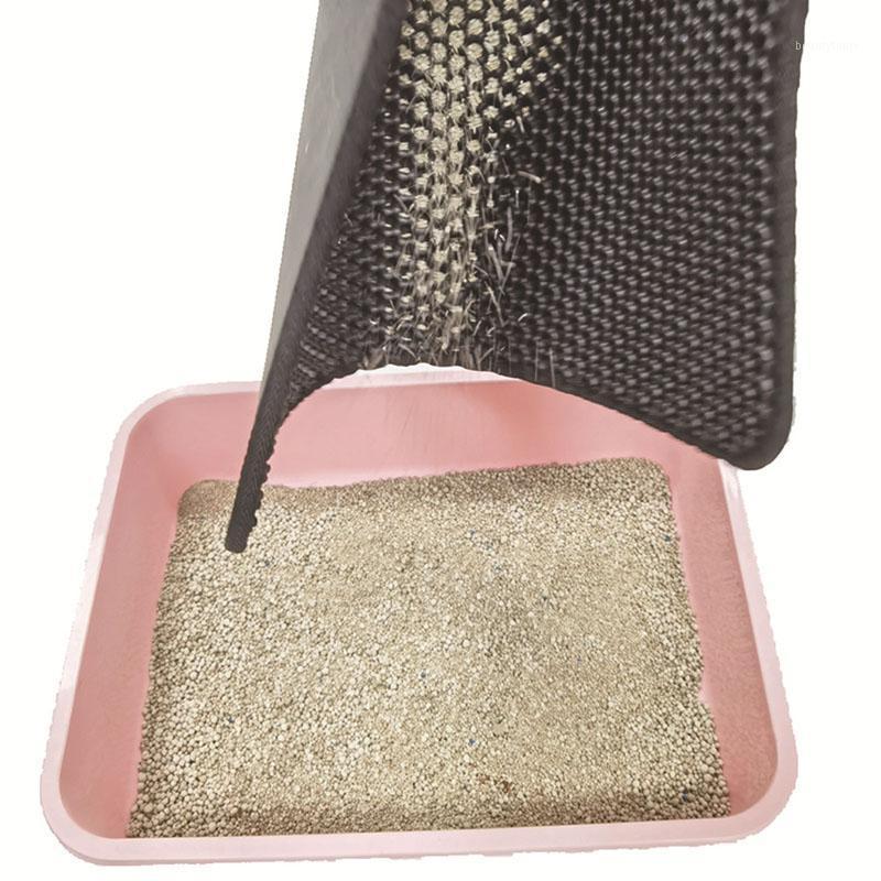 

Foldable Cat Litter Mat Single Layer Floor Carpet Rug Washable Kitten Litter Catcher Pet Snap Bed House Small Large Size1