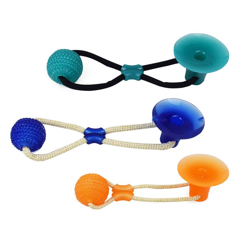 

Suction Cup Dog TPR Ball Toy Interactive Activity Toy Doggy Ropeball TugToy Pet Tooth Ropeball Multifunction Pet Molar Bite