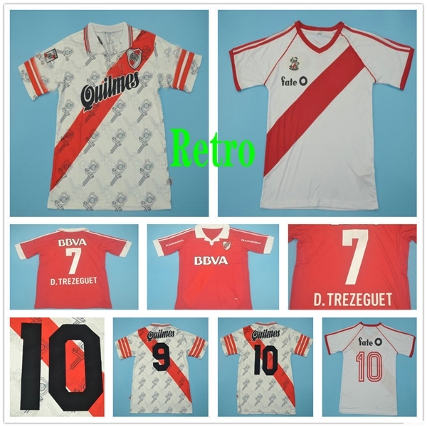 

1995 1996 2012 2013 Retro River Plate Soccer Jerseys CANIGGIA SALAS CRESPO FRANCESCOLI D.TREZEGUET Vintage 95 96 Football Shirt Uniform, Black;yellow
