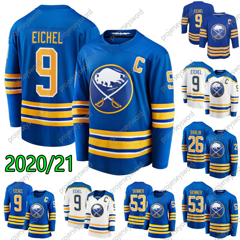 

2020-21 Buffalo Sabres Jersey Rasmus Dahlin Eric Staal Taylor Hall Jeff Skinner Sam Reinhart Jack Eichel Rasmus Ristolainen Linus Ullmark, Youth white 20/21 s-xl