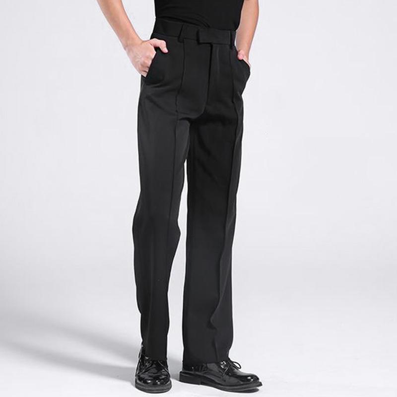 

Men Latin Dance Pants Women Pocket Trousers Latin Practice Clothes Tango Cha Cha Salsa Samba Ballroom Performance Wear DN4542, Black