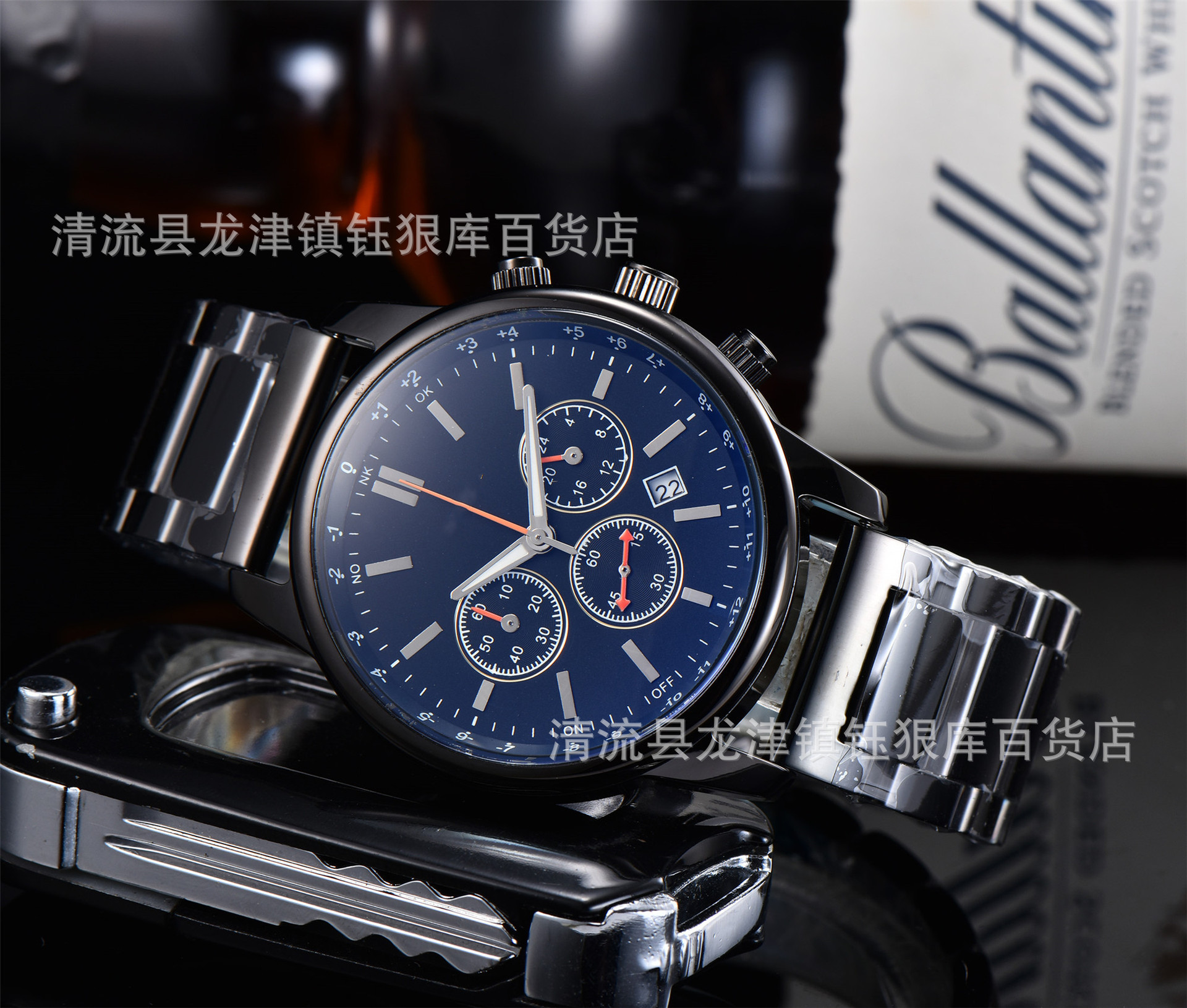 

Hot selling men's 6-pin stainless steel quartz watch in 2020