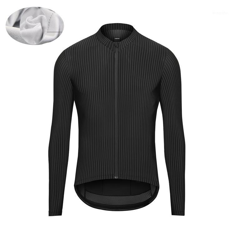 

2020 Men Winter Thermal Fleece Long Sleeve Cycling Jersey Clothing Mountain Road Outdoor Triathlon Wear Bicycle Clothes Bike1, Fleece jersey