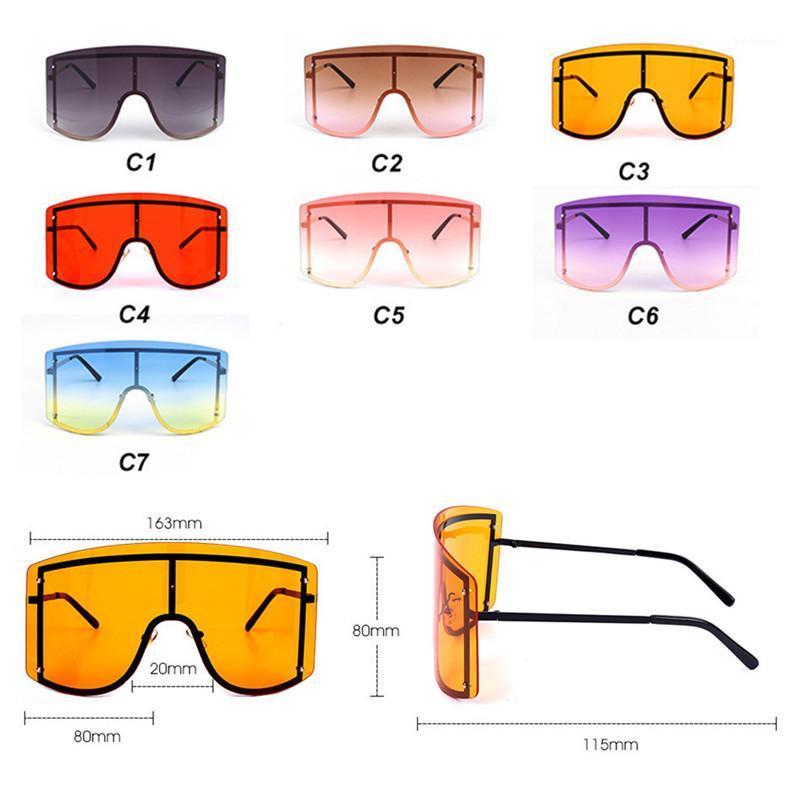 

TTLIFE Blue Oversize Women Sunglasses Big Frame Red Sun Glasses Female Sexy Shield Shades INS Hot YJHH02941