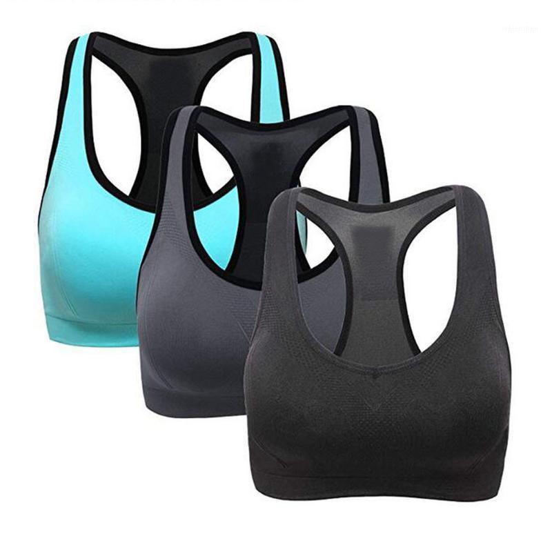 

Seamless Bra 3pc Women Sexy Fashion Racerback Sports Bras Elasticity Fitness Yoga - High Workout Activewear Bra Sports Woman1