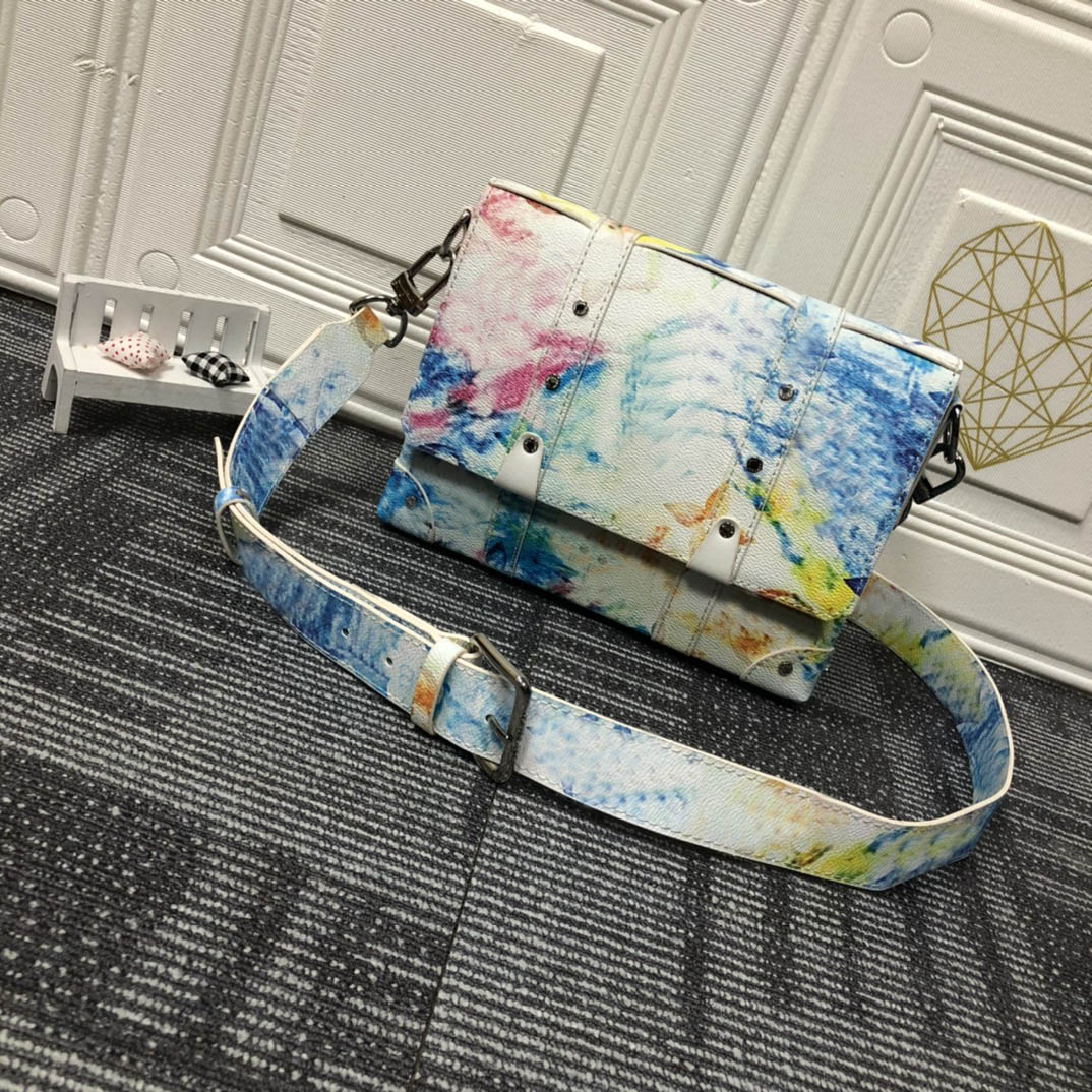 

New Flap Mens Shoulder Bags genuine leather Designers Messenger Bag Famous Trip Postman Classic Handbag Briefcase Crossbody Good quality Wallet Trunk 45727, 3#45727