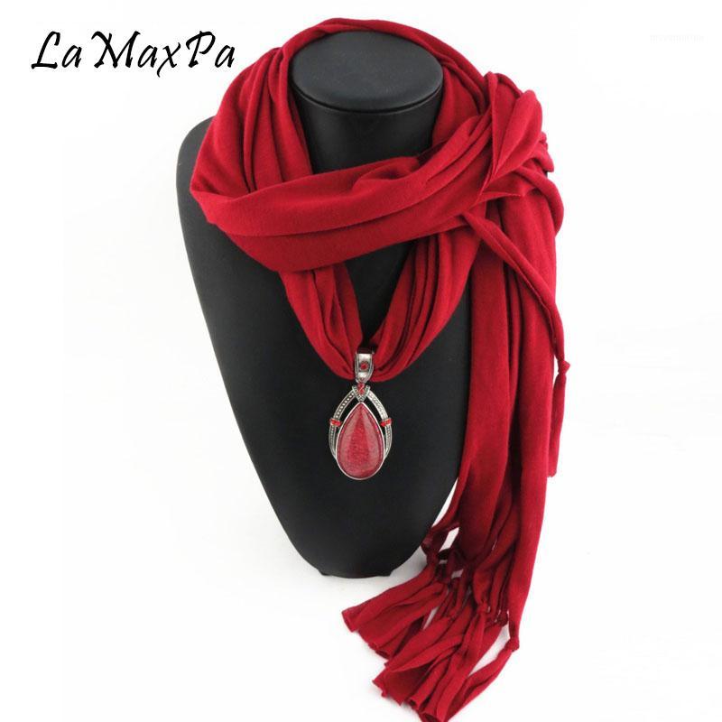 

LaMaxPa Women Newest Fashion Pendant Scarf Jewelry Pendant Scarf Femme Foulard Mujer Colgante Bufanda Vrouw Sjaals Frau Schal1