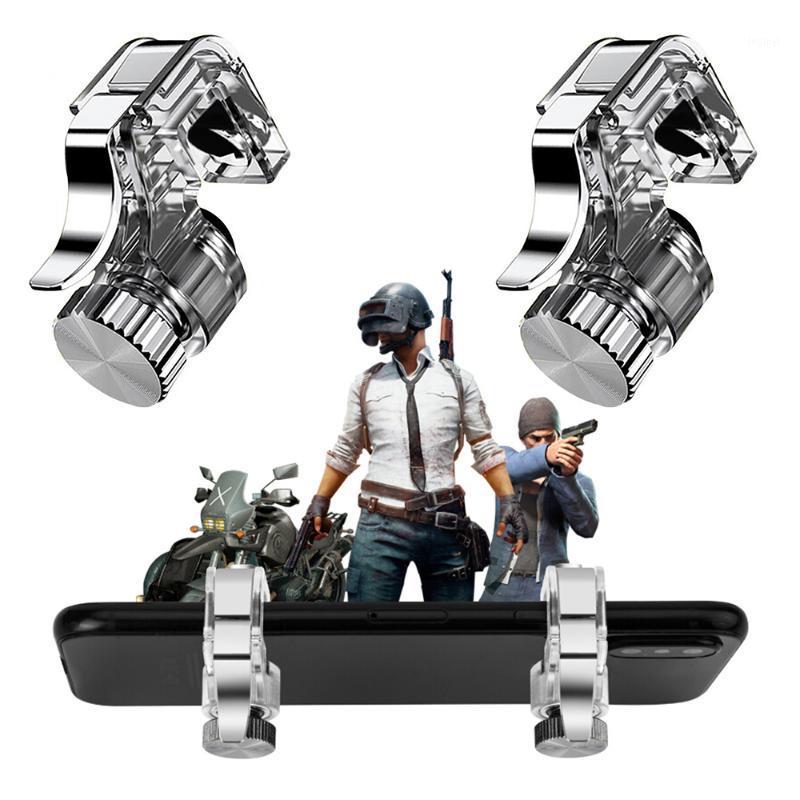 

2PCS Mobile Phone Game Fire Button Phone Metal Game Trigger Control Gamepad Controller L1R1 Gaming Shooter for Android1