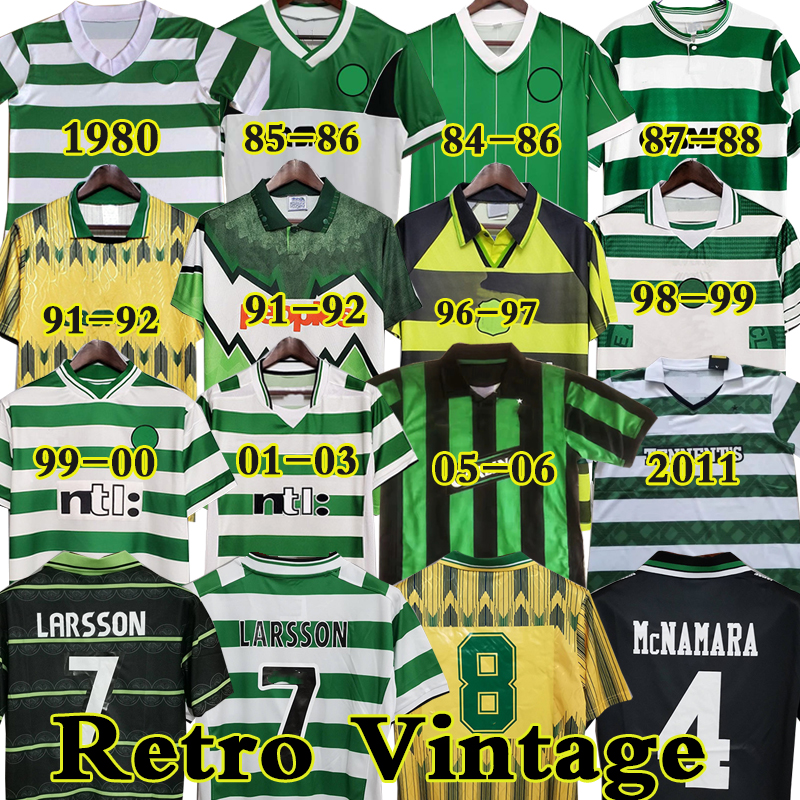 

LARSSON Celtic retro 01 03 11 soccer jerseys HOME 95 96 97 98 99 football shirts Sutton NAKAMURA KEANE 05 06 80 89 91 92 84 85 Classic Vintage, Kaierteren 2007-08 away