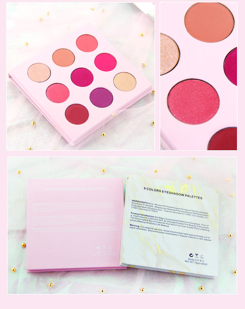 

VMAE 2021 Hot Selling Two Paragraph 9 Colors Luxury Eyeshadow Long Lasting Can Custom Private Label Makeup Eyeshadow Palette, Customize