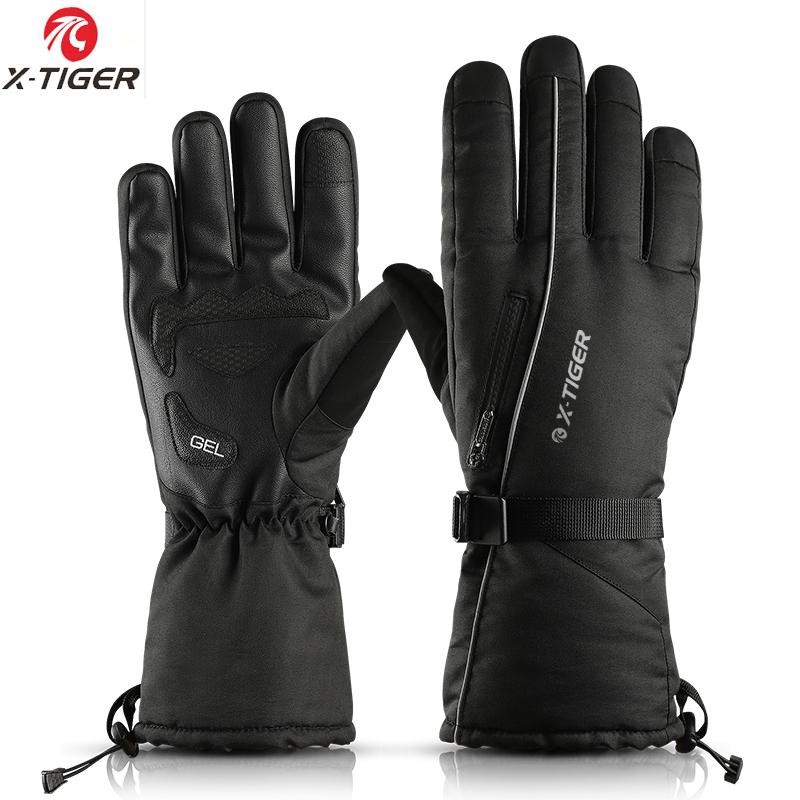 

X-TIGER Thermal Ski Gloves Men Winter Warm Snowboard Gloves Touchscreen Women Waterproof Motorcycle For Skiing Skating, As picture