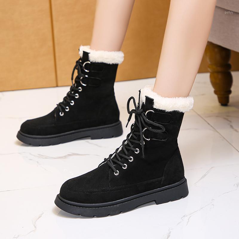 

New Winter Boots Women's Ankle Boots High Quality Ladies Leather Fashion Sexy Women's Snow Botas Mujer1, Brown