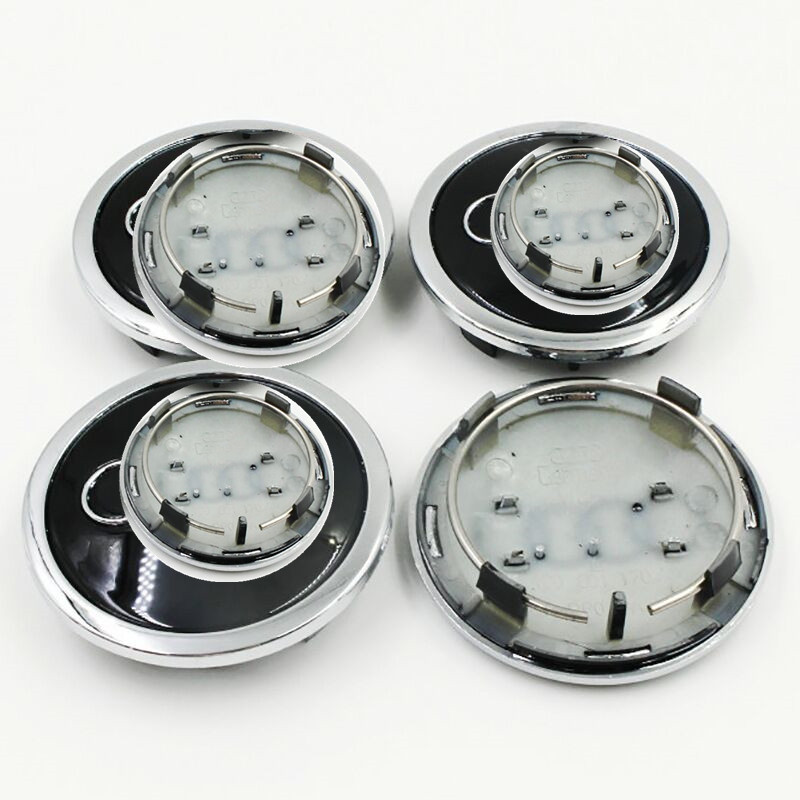 

4pcs 77mm Wheel Hub Covers Center Cap ABS Black Silver Hub Caps Special for Q7