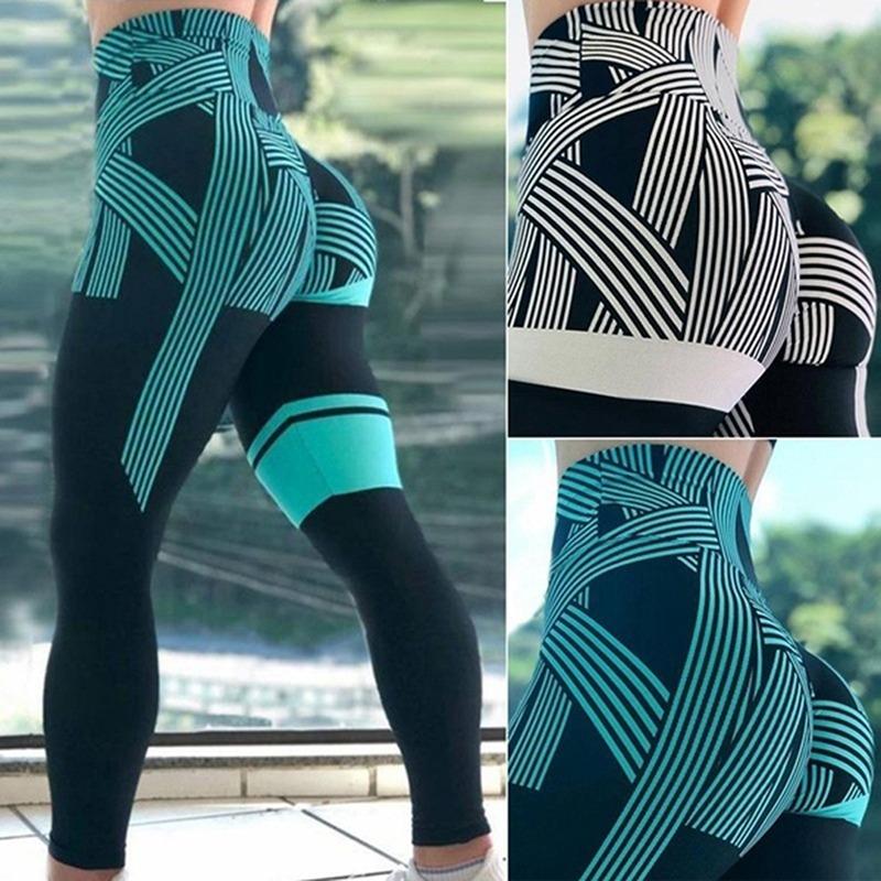 

Digital Painted Leggings Women Graffiti Push Up Fitness High Waist Workout Pants Fashion Gym Leggins, White