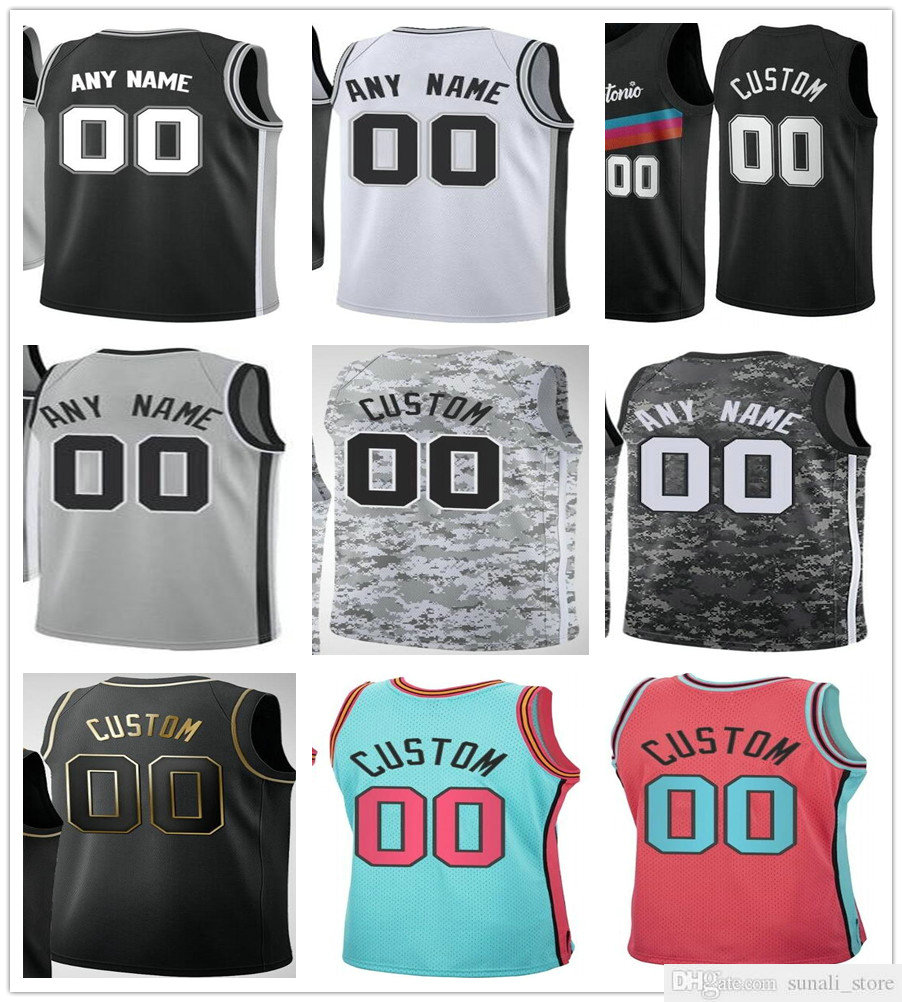 

Printed Basketball DeMar 10 DeRozan 21 Duncan Jerseys 18 Belinelli Lonnie Walker IV Dejounte Murray Poeltl Derrick White Bryn Forbes Keldon Johnson Thaddeus Young, Black