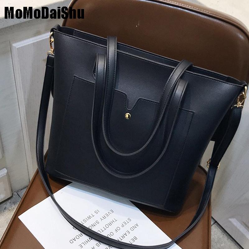 

Women Large Capacity Fashion Handbag Tote Bags High Quality Leather Purses and Handbags New Elegant Shoulder Bag Female Sac, Black