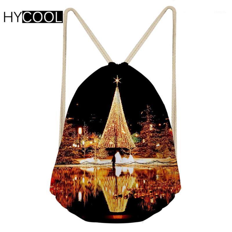 

HYCOOL Kids Gym Drawstring Bags Christmas Gift Pattern Children Outdoor Sports Bags For Girl Travel High-Quality Small Backpack1, C913z3