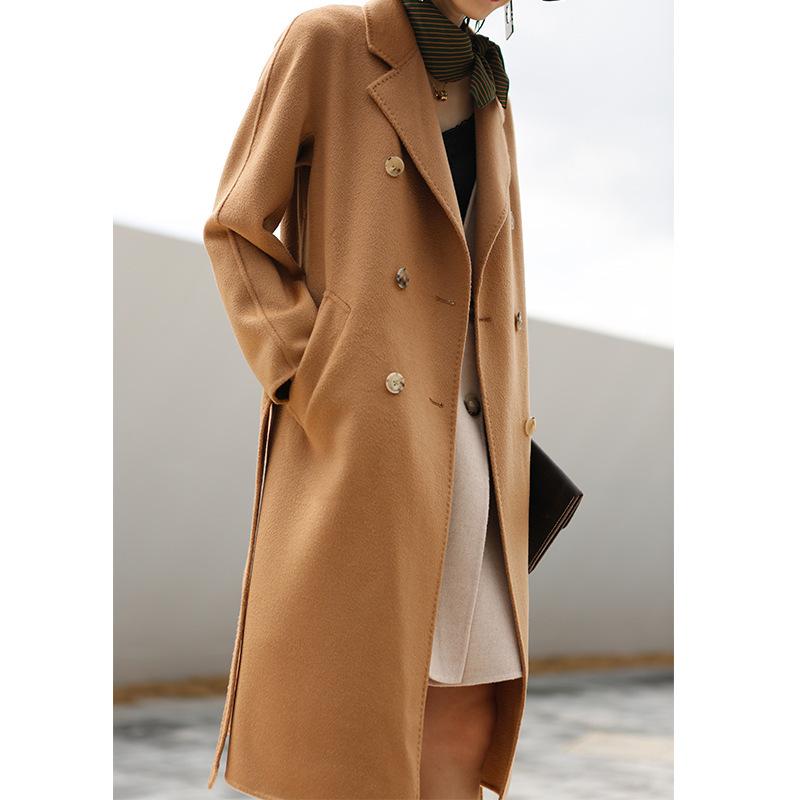 

New winter water ripple double-sided wool coat female long but undertakes to knee woolen cloth cashmere coat, See chart
