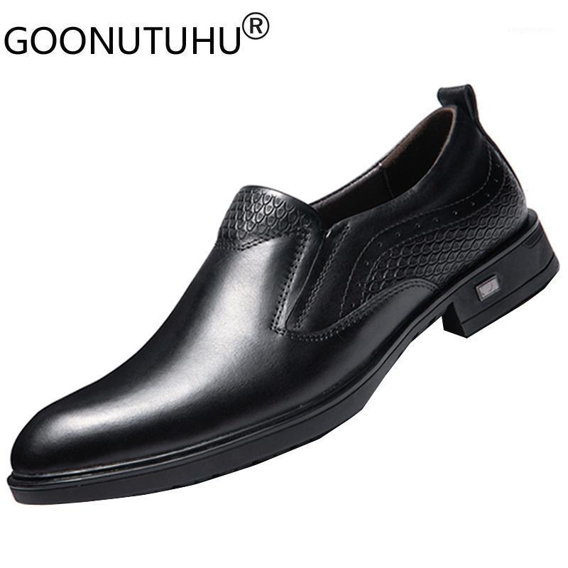 

2021 style men's shoes dress genuine leather classics black lace up derby shoe man comfortable party office formal shoes for men1