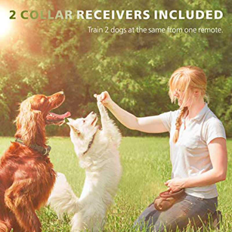 

800m Dog Training Collar with LCD Display Pet Remote Control Waterproof Rechargeable Collars for Shock Vibration Sound