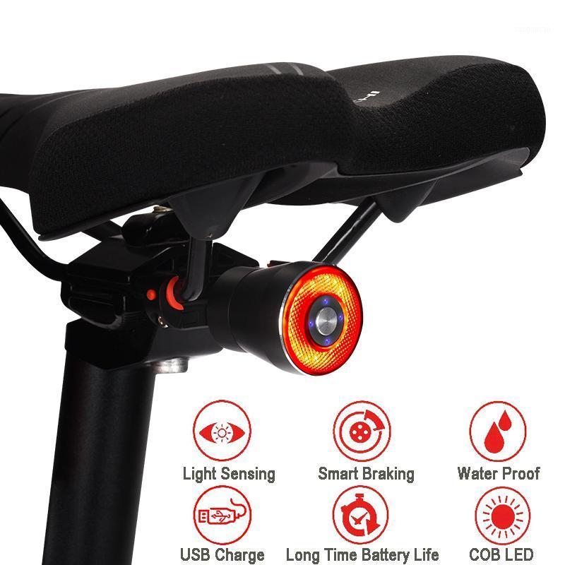 

Q5 Bicycle Taillight Aluminum Intelligent Taillight Smart Braking Cycling Safty USB Charge Waterproof1