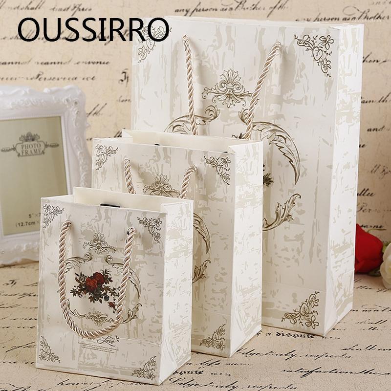 

European Retro Printed Paper Gift Bags Wedding Party Favor Candy Treat Bag Bakery Bread Cookies Cake Packaging Handbag1