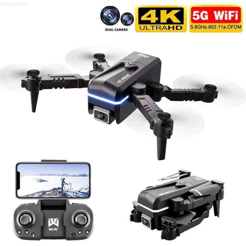 

KK1 Mini UAV and 4K HD camera, professional RC 4WD, WiFi, FPV, outdoor fixed height helicopter, toys, new 2021, No camera - orange - 1b