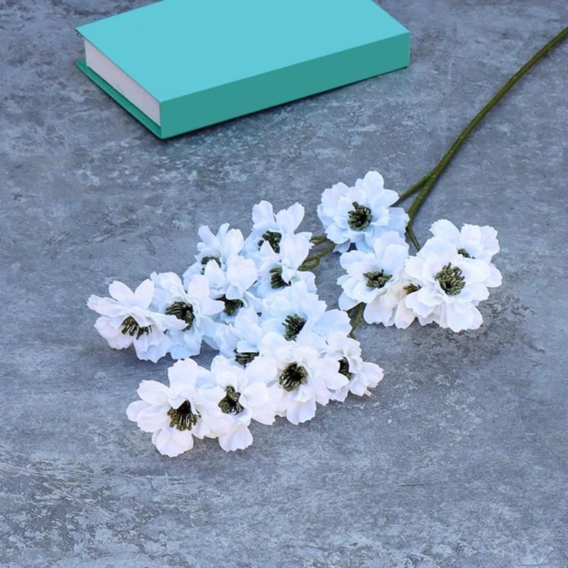 

Artificial Flower Plastic Fake Simulation Plant Wedding Household Props Decor Artificial Flower DIY Wedding Home Garden Decor, Orange