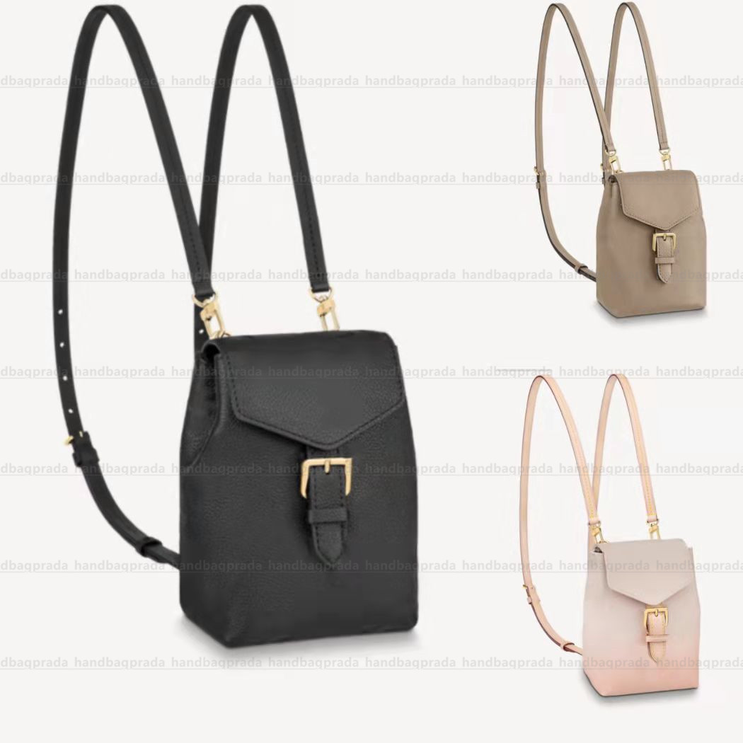 

5A quality Genuine Leather designer luxury Backpacks TINY Handbag Shouler Bag Black Letter Embossing Zipper Shoulder Bags Travelling Backpack M80738 M80596