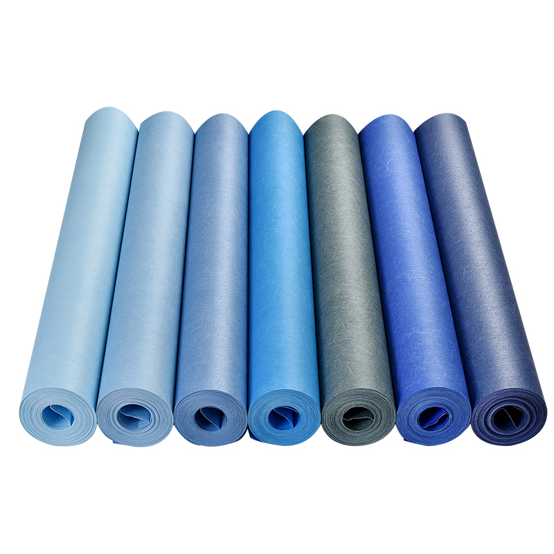 

Blue Modern Series Dual Layer Dyeing Plain Silk Wall Papers Home Decor Solid Color Wall Covering Wallpaper Roll For Walls, 069