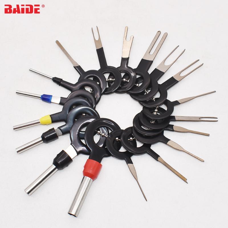 

18pcs Automotive Plug Terminal Remove Tool Set Key Pin Car Electrical Wire Crimp Connector Terminal Extractor Kit Accessories