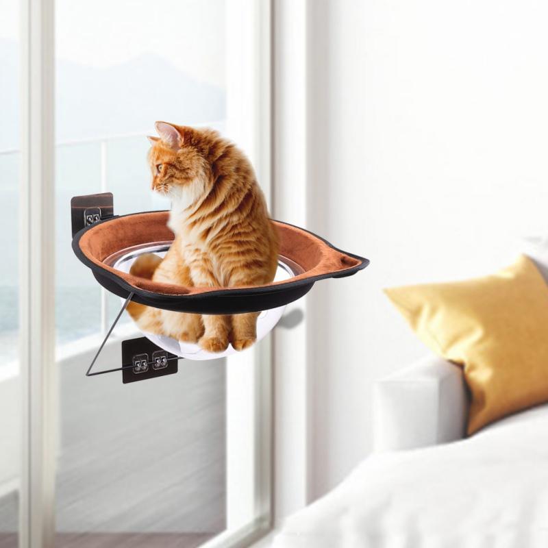 

2020 New Cat Hammock Window Perch Self Adhesive Pet Hammock Window Seat Space Saving And Safety Mounted Cat Bed