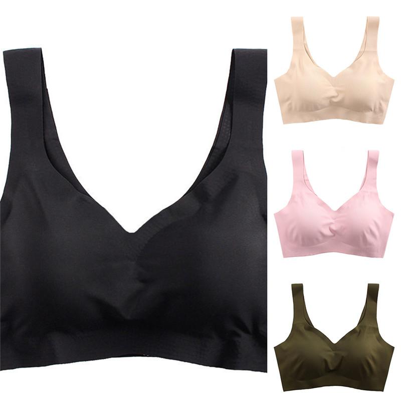

Women Seamless Sports Yoga Bra Padded Sports Bra Fitness Running Gym Underwear Push Up Sport, Skin