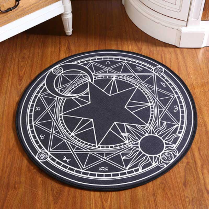 

Anime Cardcaptor Sakura Kinomoto Round Carpet in the living room Decor Fluffy Rugs Anti-Skid Shaggy Bedroom Carpets Floor Mats, Y0m02